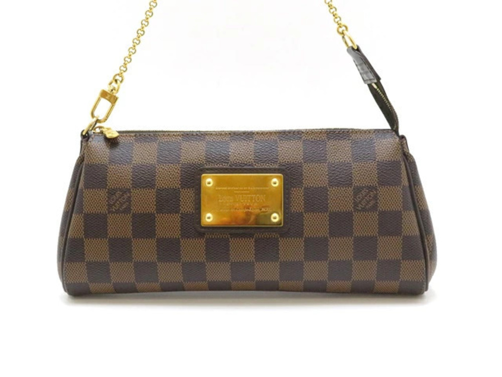 Louis Vuitton Damier Ebene Eva Pochette brown checkerboard canvas